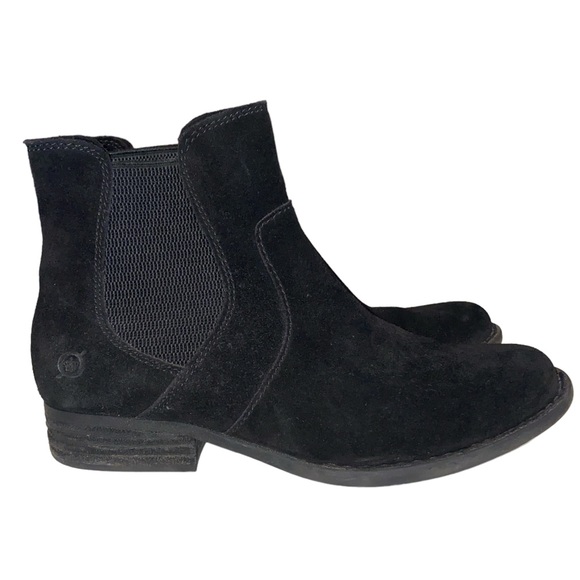 Born Shoes - Born Bresson Black Suede Chelsea Boots - size 7